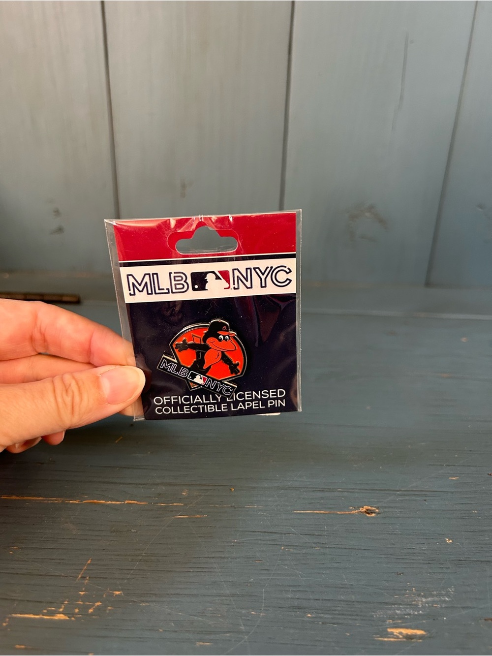 MLB NYC Baltimore Orioles Collectible Lapel Pin - Orange and Black | New